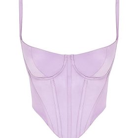 Tamsin Orchid Satin Corset - Image 2