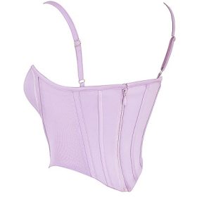 Tamsin Orchid Satin Corset - Image 3