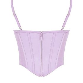 Tamsin Orchid Satin Corset - Image 4