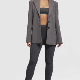 Aline Dark Grey Oversized Blazer - Image 7