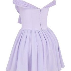 Soleil Orchid Off Shoulder Mini Dress - Image 3