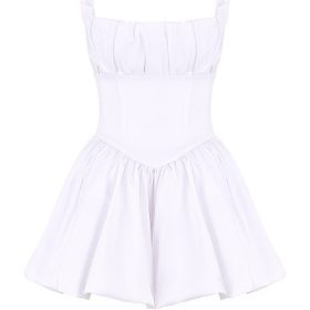 Le Puff White Cotton Tulle Mini Dress - Image 2