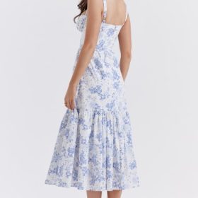 Elia Blue Print Midi Sundress