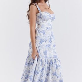 Elia Blue Print Midi Sundress - Image 11