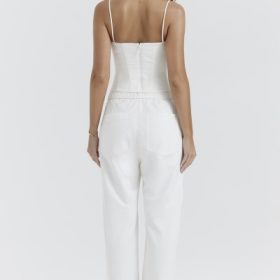 Luna White Cargo Trousers - Image 11