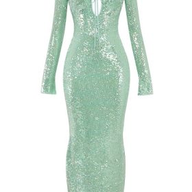 Titania Seafoam Sequin Maxi Gown - Image 2