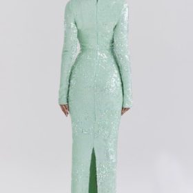 Titania Seafoam Sequin Maxi Gown - Image 10