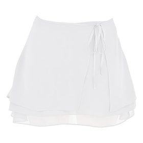 Clarice White Floaty Layered Mini Skirt - Image 2
