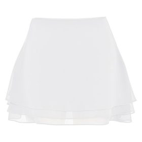 Clarice White Floaty Layered Mini Skirt - Image 4