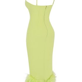 Alessia Lime Midi Dress - Image 3