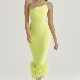 Alessia Lime Midi Dress - Image 11