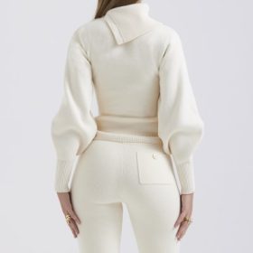 Adelita Cream Cashmere Blend Sweater - Image 12