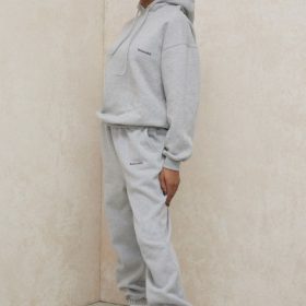 Sky Grey Fleece Back Jogging Trousers - Image 10