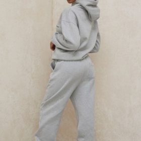 Sky Grey Fleece Back Jogging Trousers - Image 11