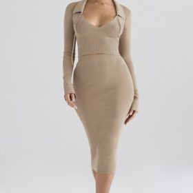 Marianne Camel Knit Top - Image 7