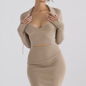 Marianne Camel Knit Top - Image 8