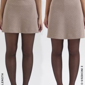 Nerida Brown Puppytooth A-Line Mini Skirt - Image 3