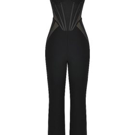 Mylene Black Corset Jumpsuit - Image 2