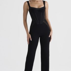 Mylene Black Corset Jumpsuit - Image 6