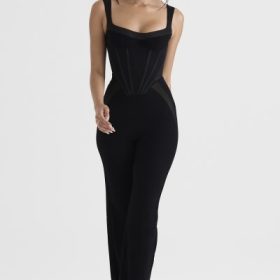 Mylene Black Corset Jumpsuit - Image 7