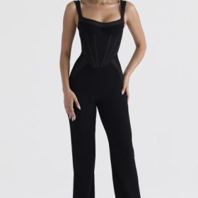 Mylene Black Corset Jumpsuit - Image 8