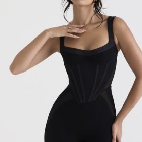 Mylene Black Corset Jumpsuit - Image 10