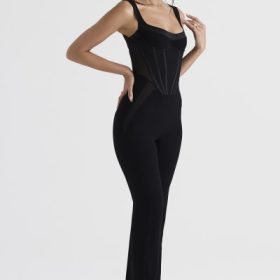 Mylene Black Corset Jumpsuit - Image 13