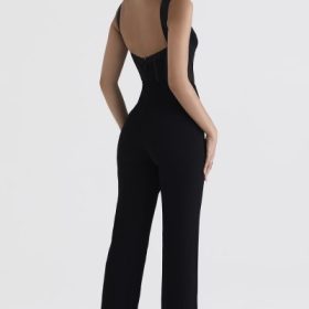 Mylene Black Corset Jumpsuit - Image 14
