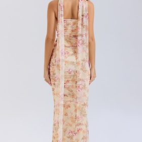 Cassidy Honeyflower Print Fluted Hem Maxi Skirt - Image 9