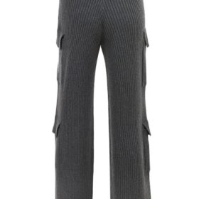 Tea Charcoal Knitted Utility Trousers - Image 4