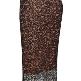 Yolanda Black Lace Midi Skirt - Image 3