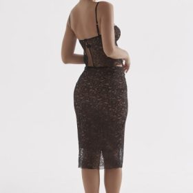 Yolanda Black Lace Midi Skirt - Image 11